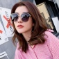 2019新款女士金属框太阳镜彩膜偏光眼镜网红时尚潮流经典时尚大框